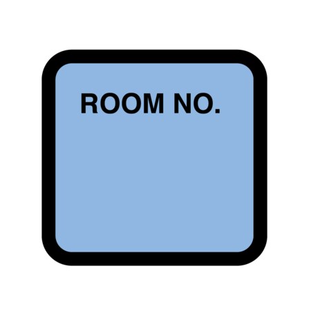 Nevs Printed Chart Labels - Room No 1-7/16" x 1-1/2" Blue w/Black NRBP-S-BLUE